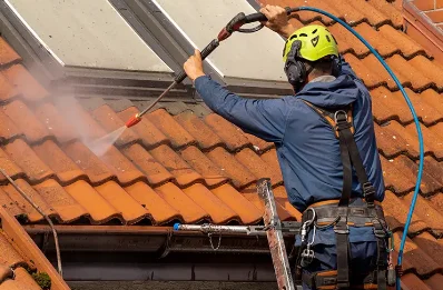 Démoussage et hydrofuge de toiture à Tournai-sur-Dive